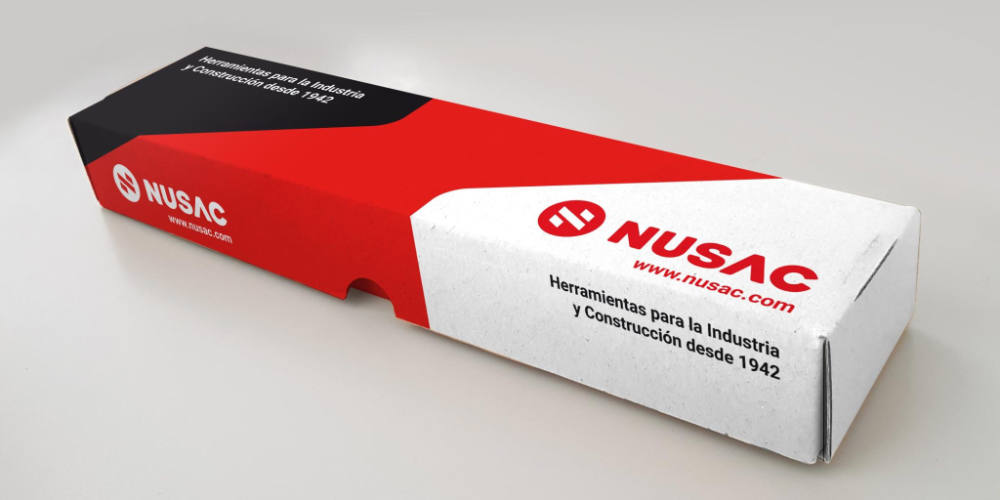 Ejemplo de caja contenedora de herramientas del Diseño de packaging de Herramientas NUSAC