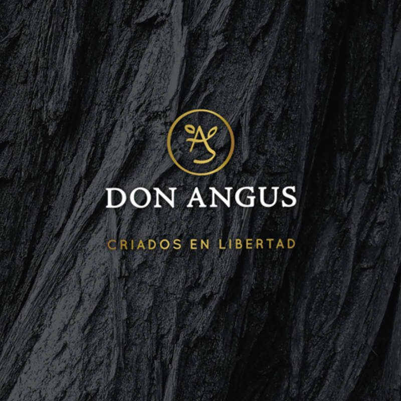 Diseño de branding Don Angus con recursos gráficos fondo