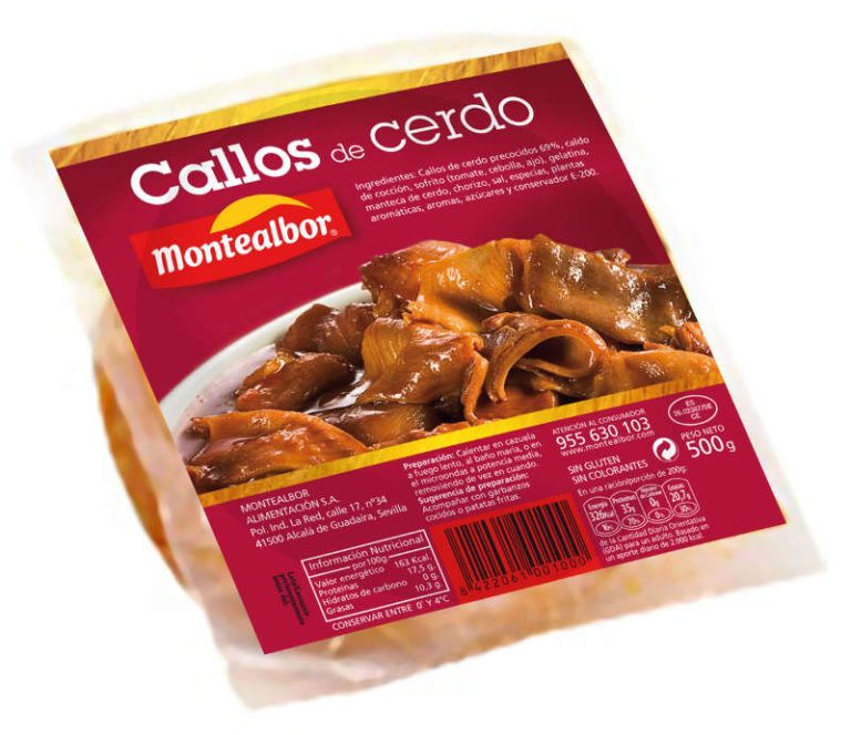 Envase con callos de cerdo Montealbor listos para consumir