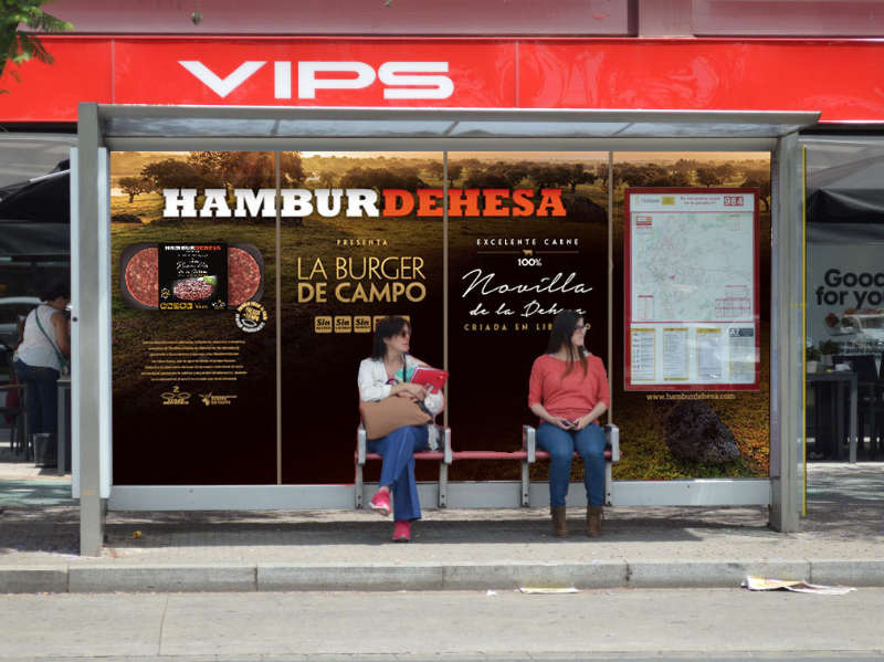 La Burger de Campo marquesina frontal. Diseño de campaña Hamburdehesa