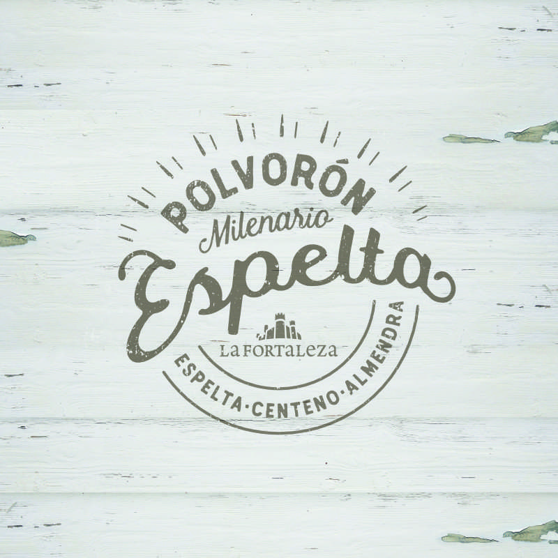 Polvorón Milenario de espelta presentado en envase tradicional