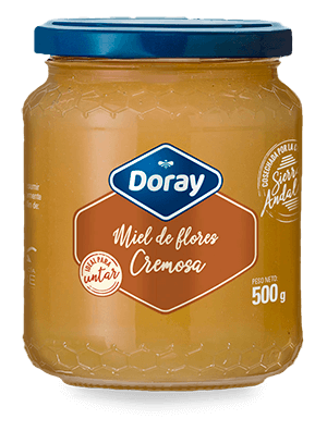 Diseño de etiqueta de Miel cremosa Doray 500g