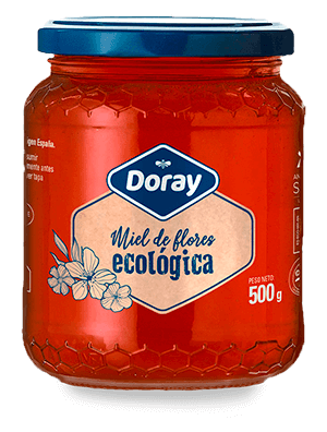 Diseño de etiqueta de Miel ecológica Doray 500g