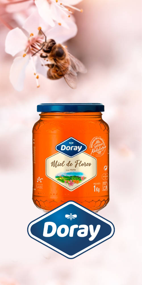 Diseño de branding y packaging Miel Doray