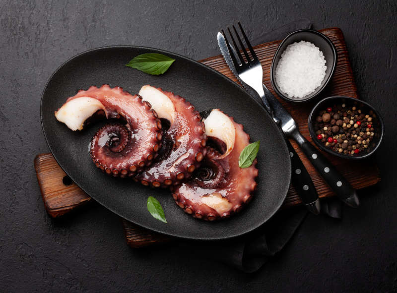 Plato con pulpo PulpoSur cocinado