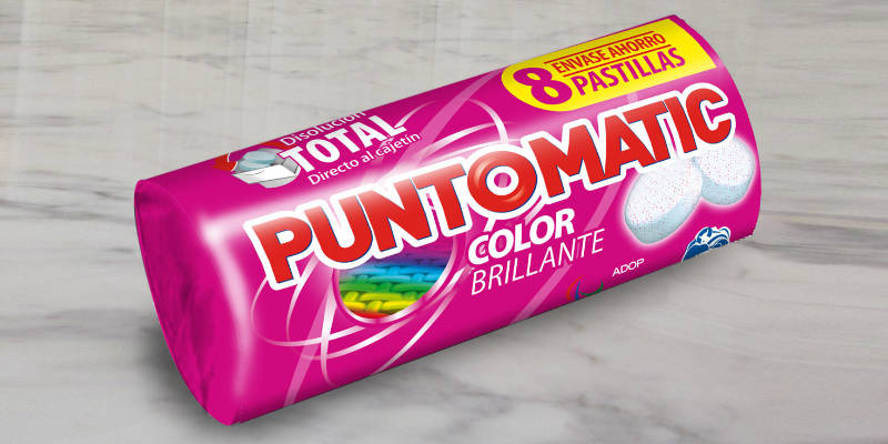 Diseño de Packaging pastillas lavadora Puntomatic